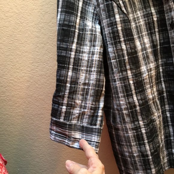 Crinkle plaid sz L - Picture 4 of 7